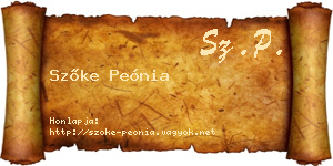 Szőke Peónia névjegykártya